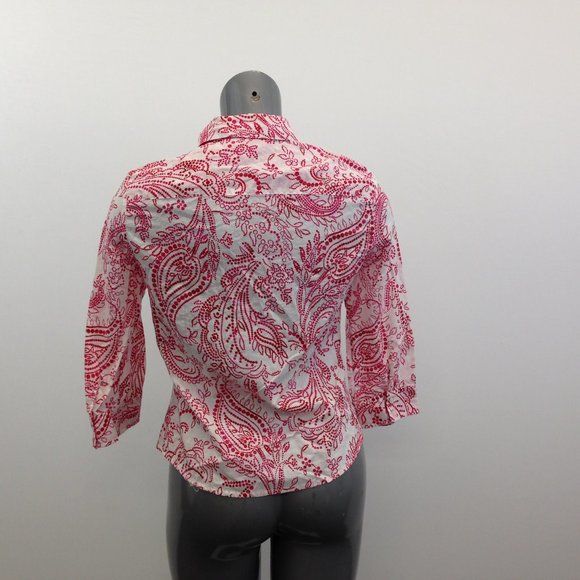 Jones New York   Paisley Print Top Women's Shirt - Picture 6 of 7